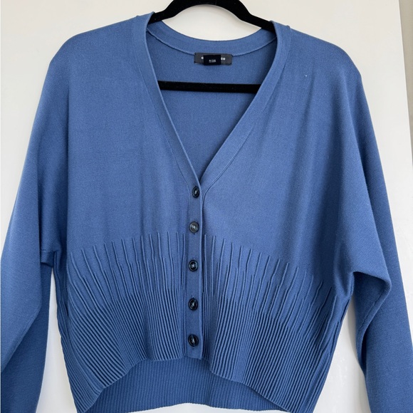 Club Monaco Sweaters - Club Monaco Blue Button-Up Cardigan